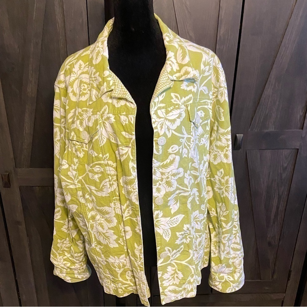 Coldwater Creek Floral Jacket Size XL